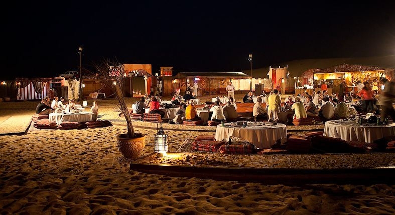 Dinner at a Dubai desert camp
